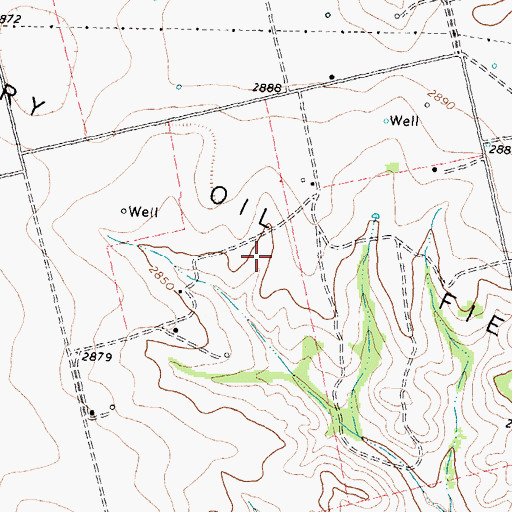 Topographic Map of Spraberry Oil Field, TX