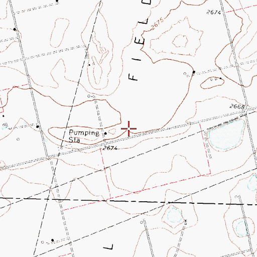 Topographic Map of Spraberry Trend Oil Field, TX