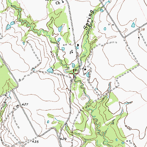 Topographic Map of Spring Branch, TX