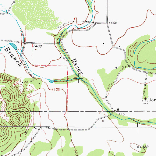 Topographic Map of Spring Branch, TX