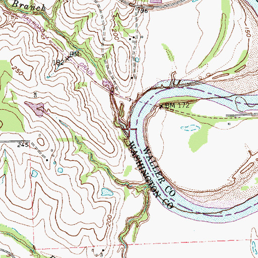 Topographic Map of Spring Branch, TX