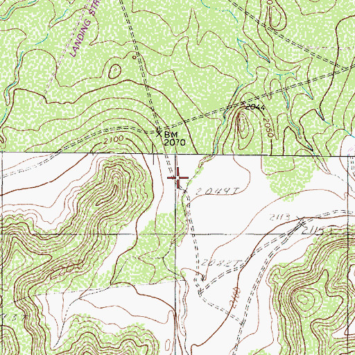 Topographic Map of Spring Canyon, TX