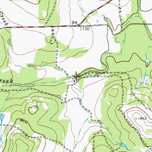 Topographic Map of Spring Creek, TX