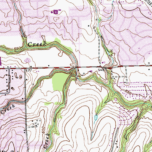 Topographic Map of Spring Creek, TX