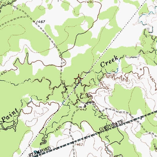 Topographic Map of Spring Creek, TX