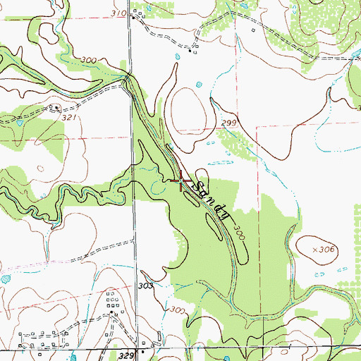 Topographic Map of Spring Creek, TX