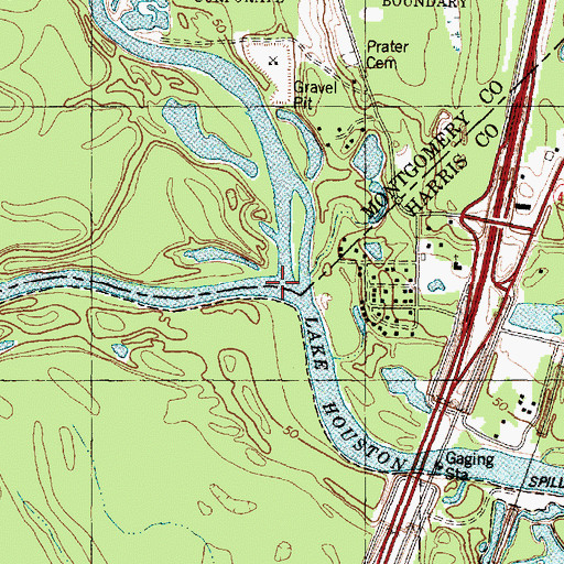 Topographic Map of Spring Creek, TX