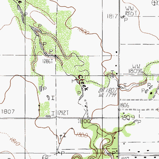 Topographic Map of Spring Creek, TX