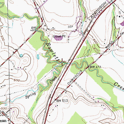 Topographic Map of Spring Creek, TX