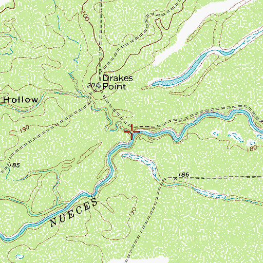 Topographic Map of Spur Creek, TX