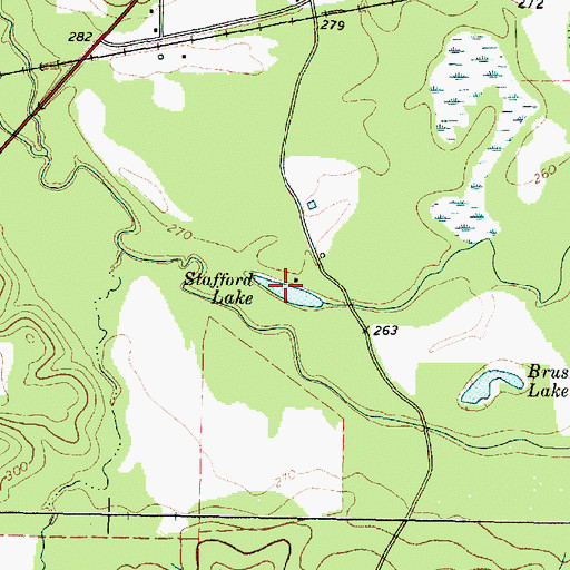 Topographic Map of Stafford Lake, TX
