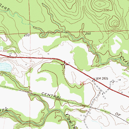Topographic Map of Fairmount (historical), AL