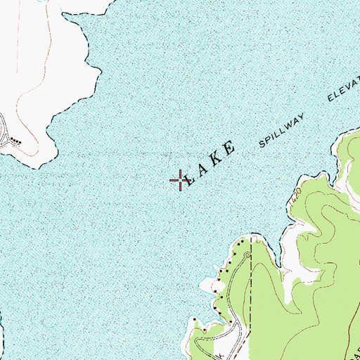 Topographic Map of Lake Stamford, TX