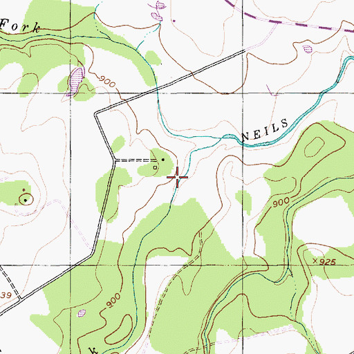 Topographic Map of Stanford Valley, TX