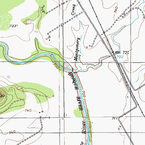 Topographic Map of Stanifer Branch, TX