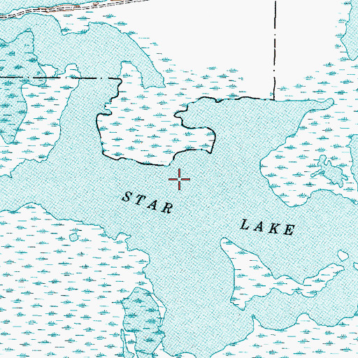 Topographic Map of Star Lake, TX