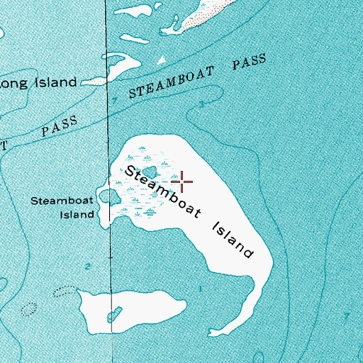 Topographic Map of Steamboat Island, TX