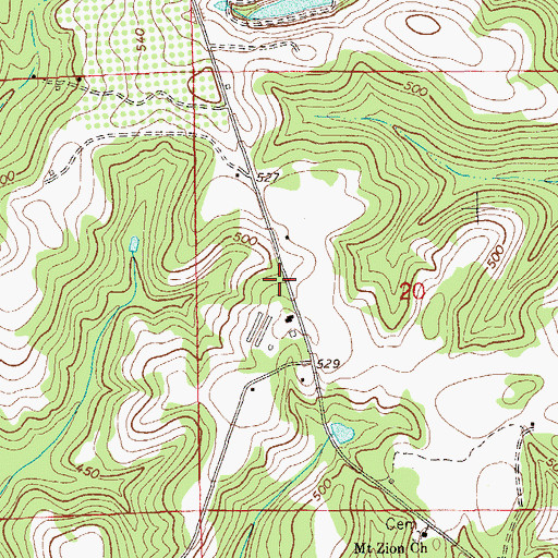 Topographic Map of Floyds Mill (historical), AL