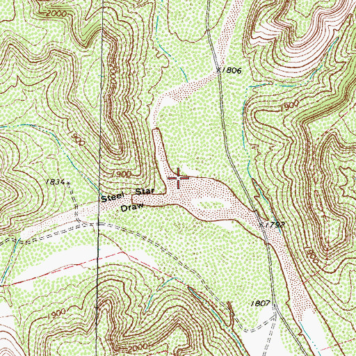 Topographic Map of Steel Star Draw, TX