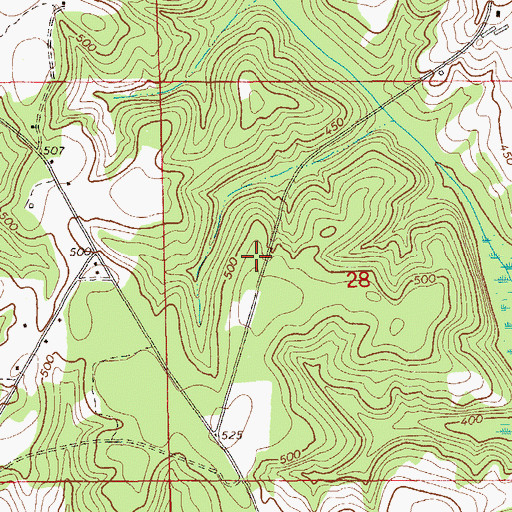 Topographic Map of Floyds School (historical), AL