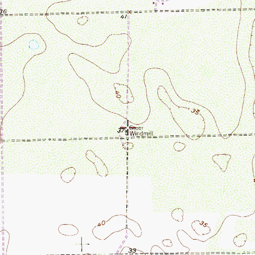 Topographic Map of Steer Windmill, TX