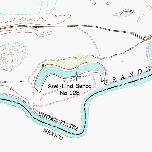 Topographic Map of Stell-Lind Banco Number 128, TX
