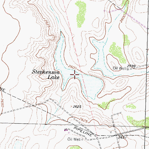 Topographic Map of Stephenson Lake, TX