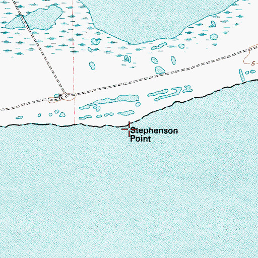 Topographic Map of Stephenson Point, TX