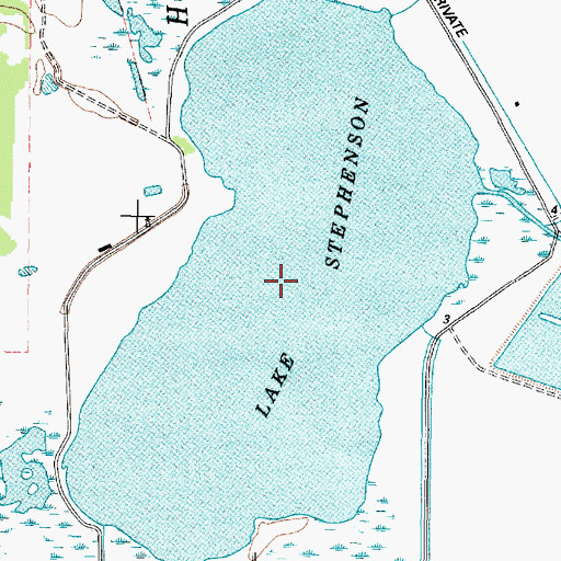 Topographic Map of Lake Stephenson, TX