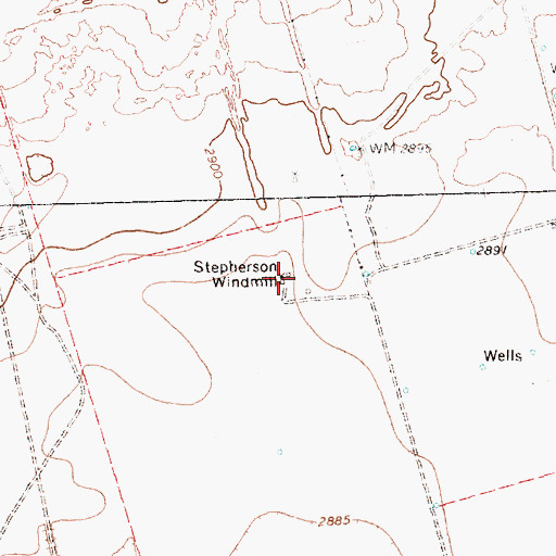 Topographic Map of Stepherson Windmill, TX