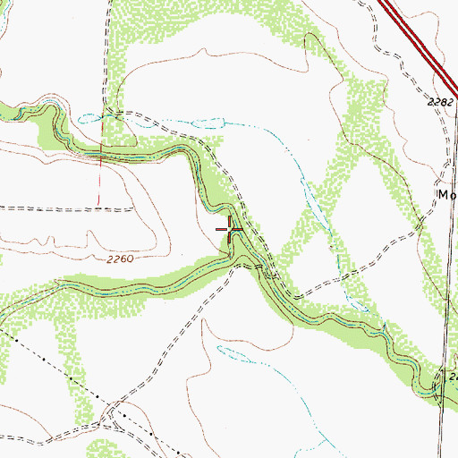 Topographic Map of Sterling Creek, TX