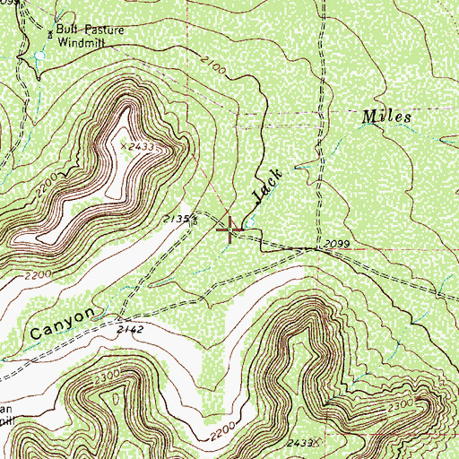Topographic Map of Sterman Canyon, TX