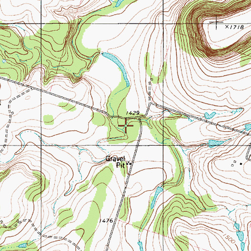 Topographic Map of Stewart Branch, TX