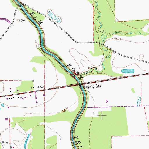 Topographic Map of Stewart Creek, TX