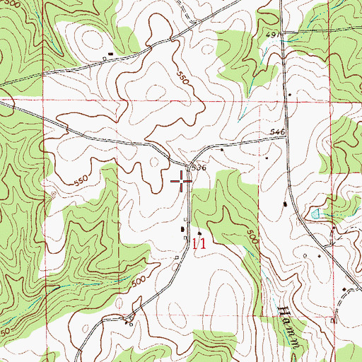 Topographic Map of Horn School (historical), AL