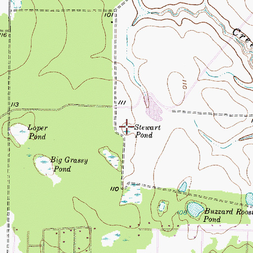Topographic Map of Stewart Pond, TX