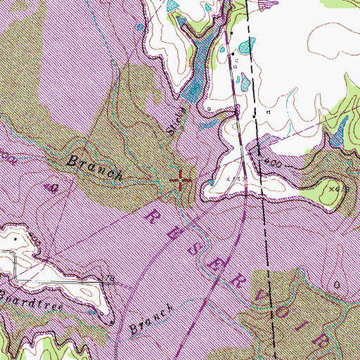 Topographic Map of Sticky Branch, TX