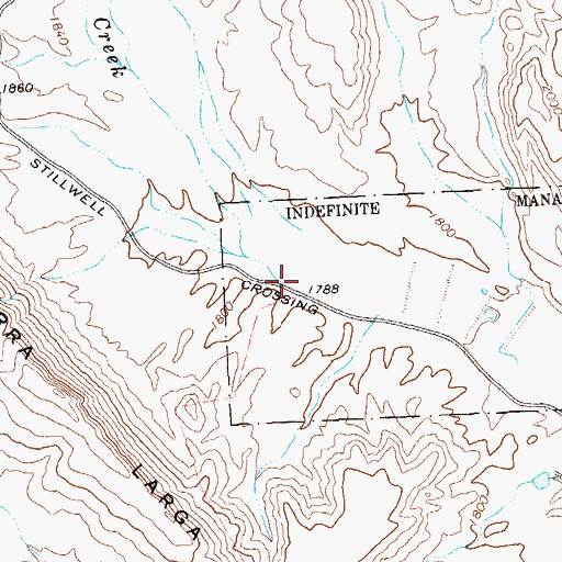 Topographic Map of Stillwell Creek, TX