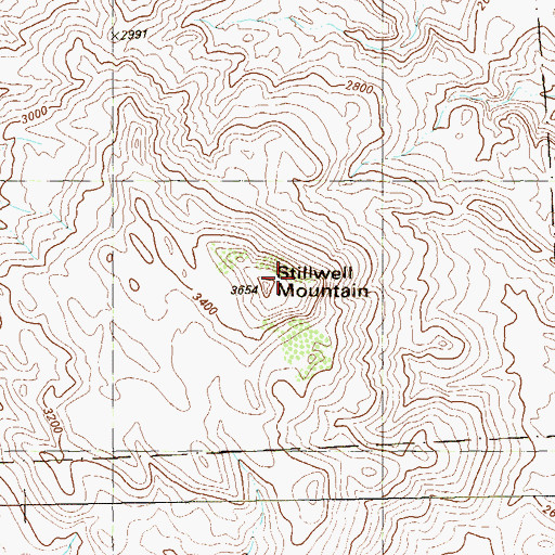 Topographic Map of Stillwell Mountain, TX
