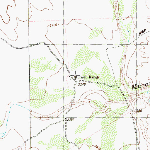 Topographic Map of Stillwell Ranch, TX