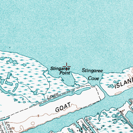 Topographic Map of Stingaree Point, TX