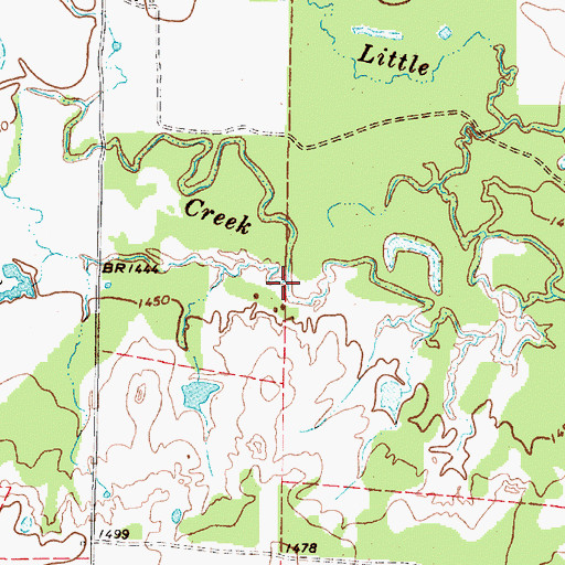 Topographic Map of Stink Creek, TX