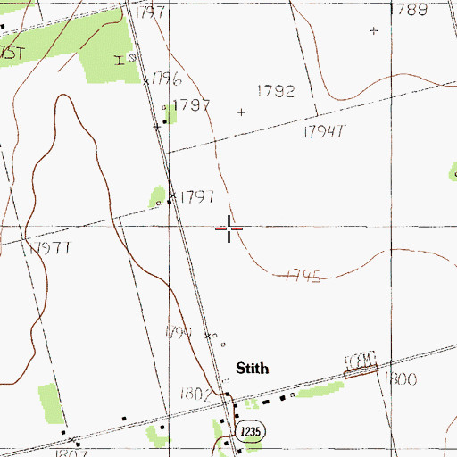 Topographic Map of Stith Oil Field, TX