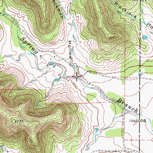 Topographic Map of Stockman Hollow, TX