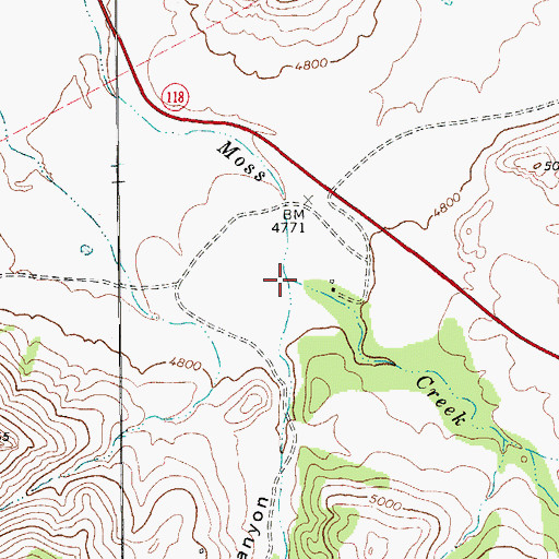 Topographic Map of Stockton Canyon, TX