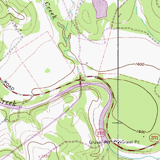 Topographic Map of Stone Creek, TX