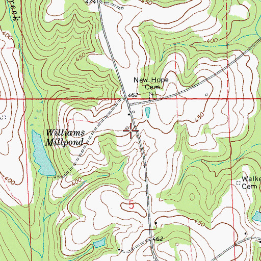 Topographic Map of Johnstons Store (historical), AL