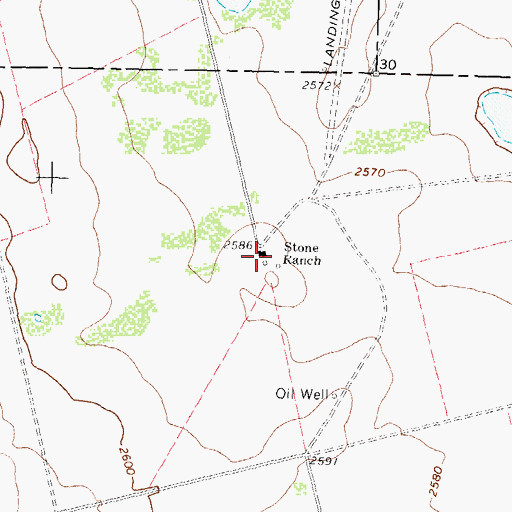 Topographic Map of Stone Ranch, TX