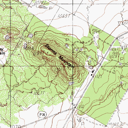 Topographic Map of Storms Mountain, TX