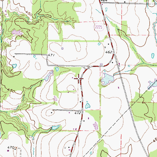 Topographic Map of Stormville Church, TX